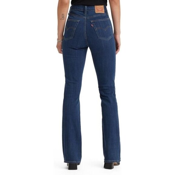 Levi's Jeans Women W28 L32 Blue 725 High Rise Bootcut Western Y2K 90s Boho Retro - Picture 2 of 15